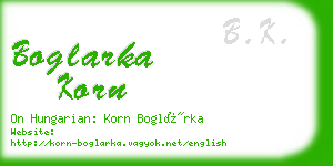 boglarka korn business card